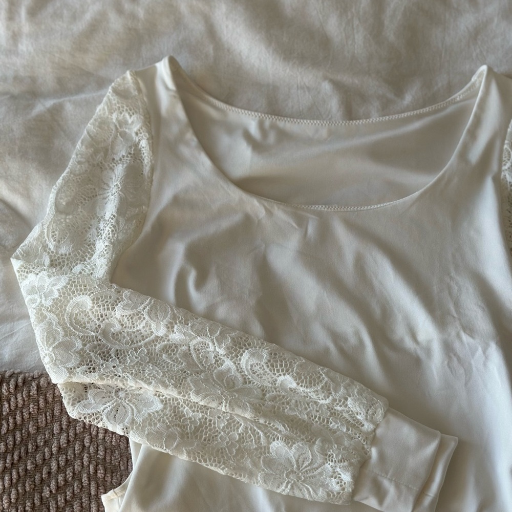 white lace bodysuit